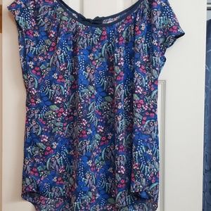 NWT Lauren Conrad large pleat neck blouse